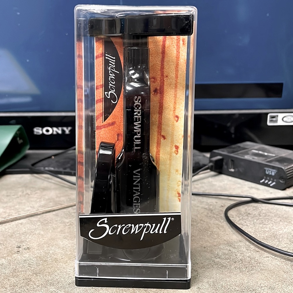 Screwpull gift set Vintage- wine opener Black
